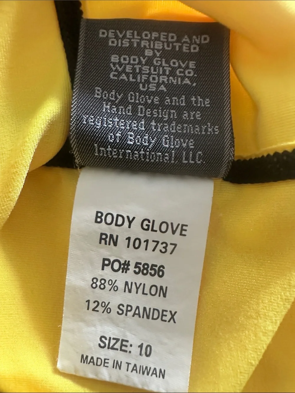 Body Glove Yellow Short-Sleeve Rash Guard with Black Trim